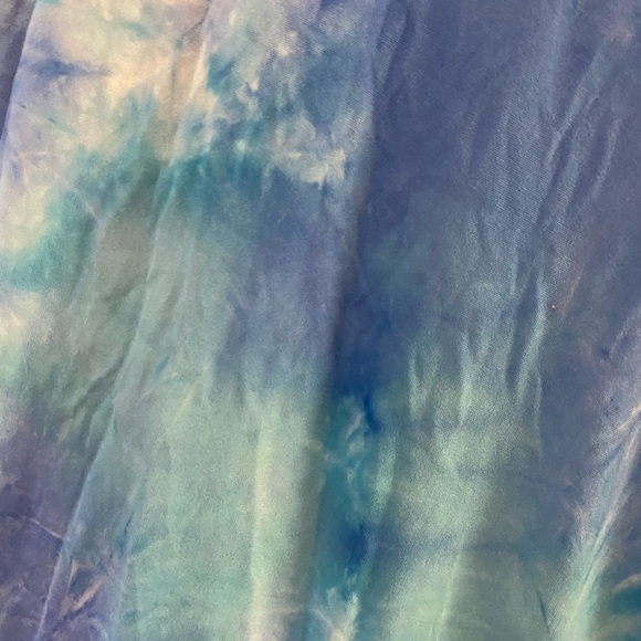 Dyes The Limit Blue Tie-Dye Women's Pajama Top - Picture 6 of 7
